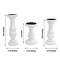 3 White Wooden Pillar Candle Holders Table Centerpieces Set Party Decorations